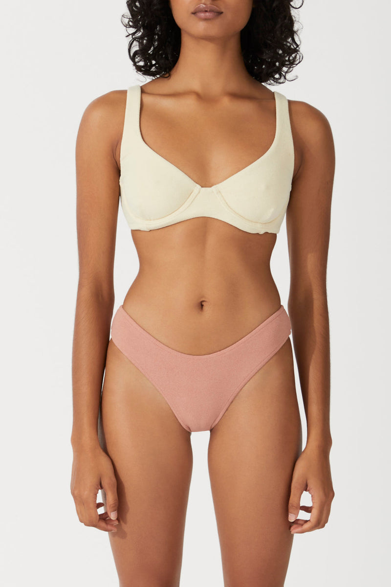 SAND TOWELLING BRA CUP TOP