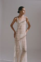 SIGRID LACED SLIP DRESS -  CREAM