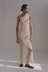 SIGRID LACED SLIP DRESS -  CREAM