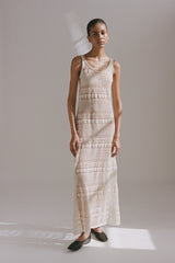 SIGRID LACED SLIP DRESS -  CREAM