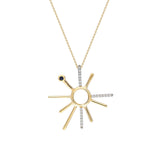 ¡Buenos Días! Yellow Gold and White Diamond Necklace