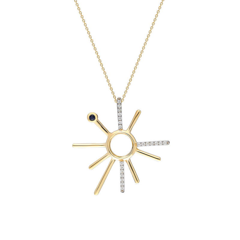¡Buenos Días! Yellow Gold and White Diamond Necklace