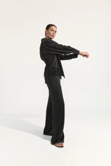 DOMINIQUE SILK SHIRT-BLACK