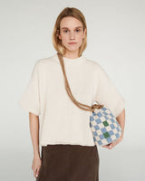Mėnulis  CROCHET BUCKET BAG - Fantasy Blue