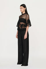 AMAANI LACE TEE - Black