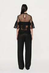 AMAANI LACE TEE - Black