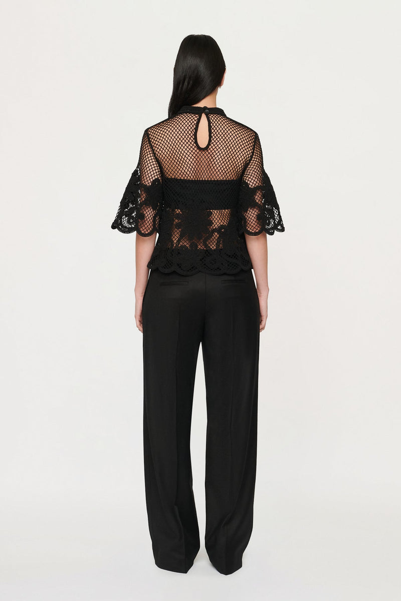 AMAANI LACE TEE - Black