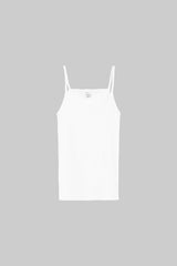 Pointelle Tank - White