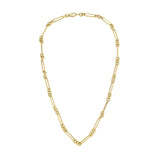 18 INCH, 3 RINGS ALBERT LINK 5MM CHAIN - 14k