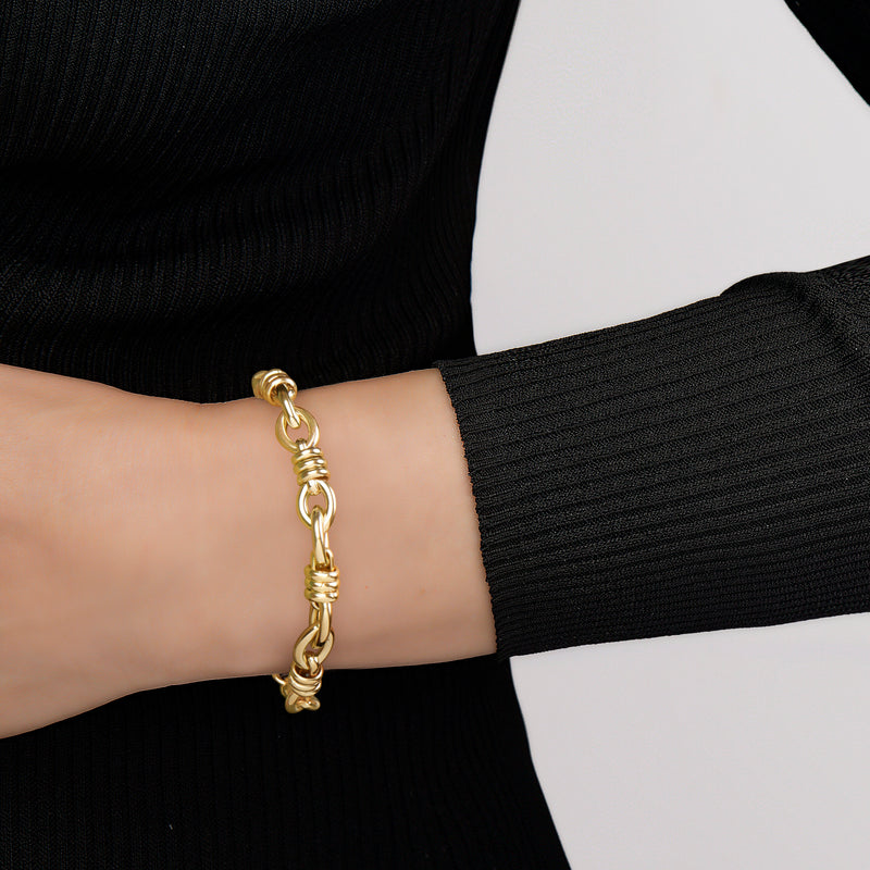 ARIANNA KNOT LINK BRACELET - 14k