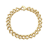 VERONA HEART CURB LINK BRACELET 14k