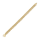 VERONA HEART CURB LINK BRACELET 14k