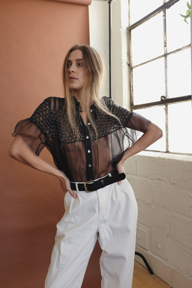 Nora Top Organza - Black