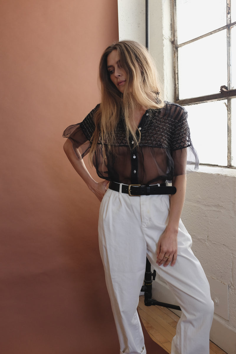 Nora Top Organza - Black