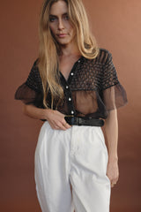 Nora Top Organza - Black