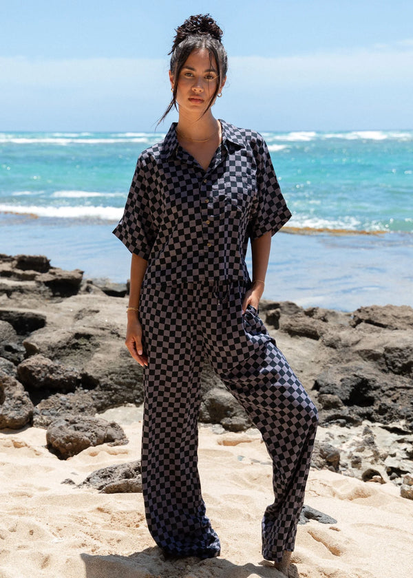AVA PANT - Onyx Check