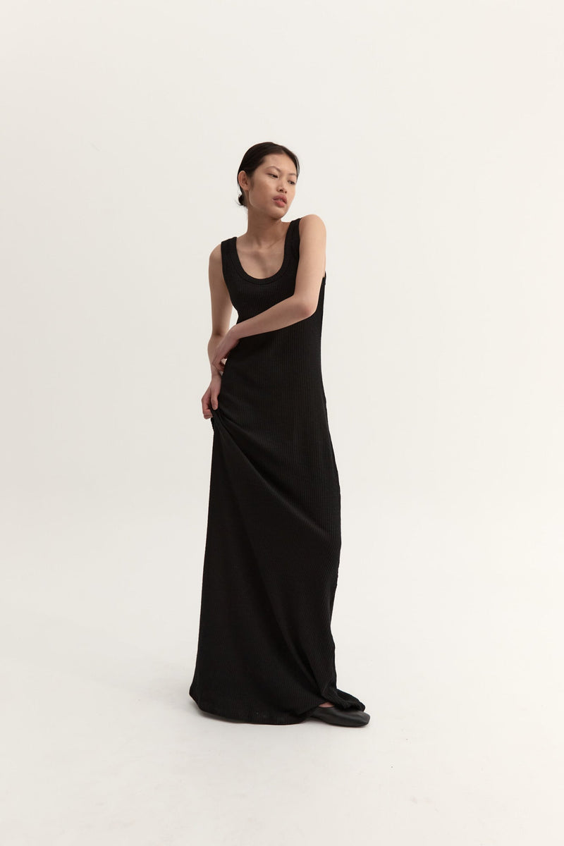 AYA KNIT DRESS - BLACK