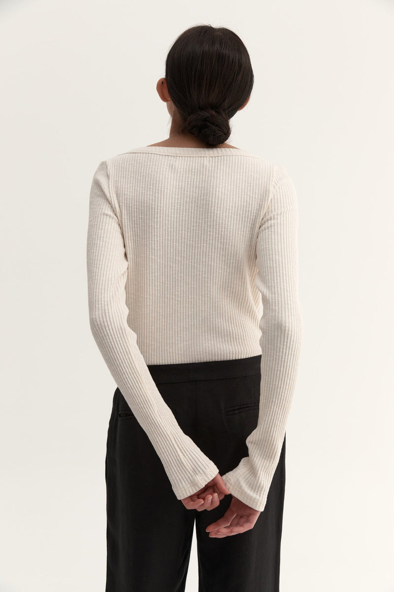 TOVE KNIT LONG SLEEVE - CREAM