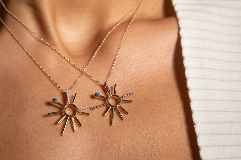¡Buenos Días! Yellow Gold and White Diamond Necklace