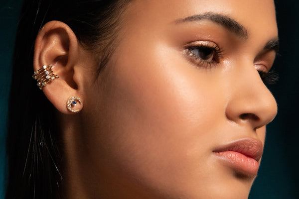 Bezel Ring Ear Cuff