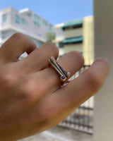 ¡Buenos Días! “Rise” Ray Ring in Yellow Gold with Cognac Diamonds