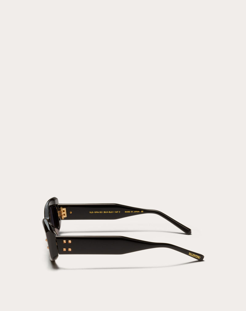 VI -RECTANGULAR ACETATE FRAME (Black Grey)