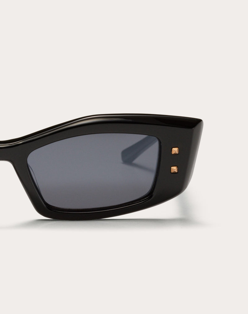VI -RECTANGULAR ACETATE FRAME (Black Grey)