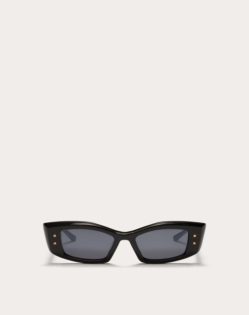 VI -RECTANGULAR ACETATE FRAME (Black Grey)