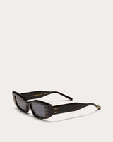 VI -RECTANGULAR ACETATE FRAME (Black Grey)