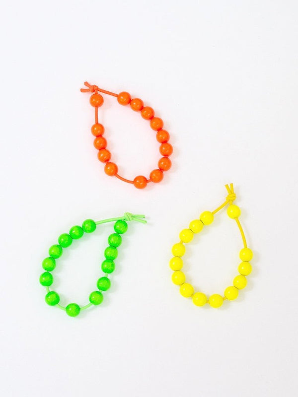 Haargummi set of 3, neon mix