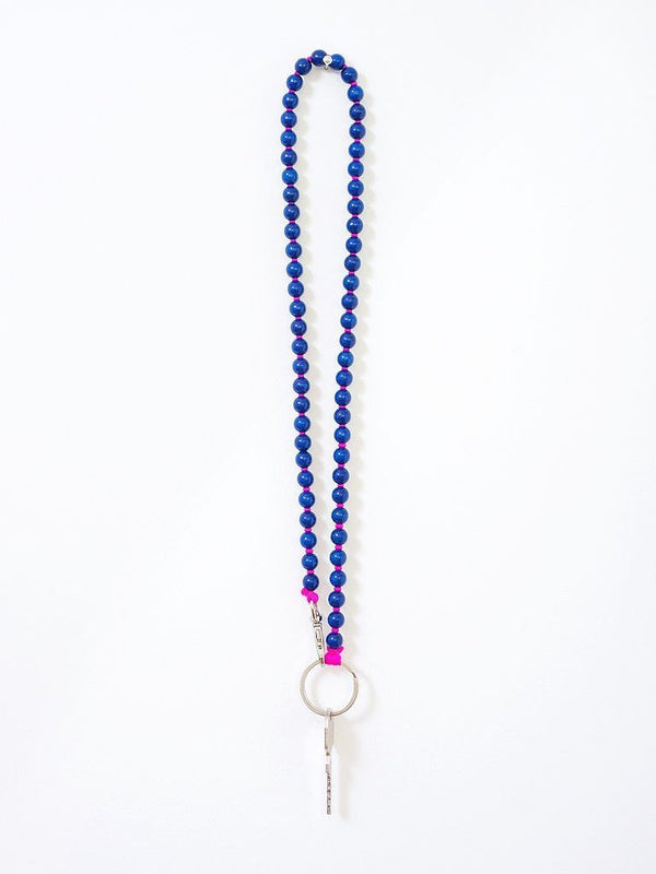 Perlen long, dark blue
