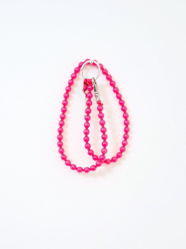 Perlen long, neon pink