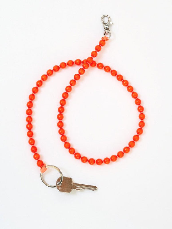 Perlen long, neon orange