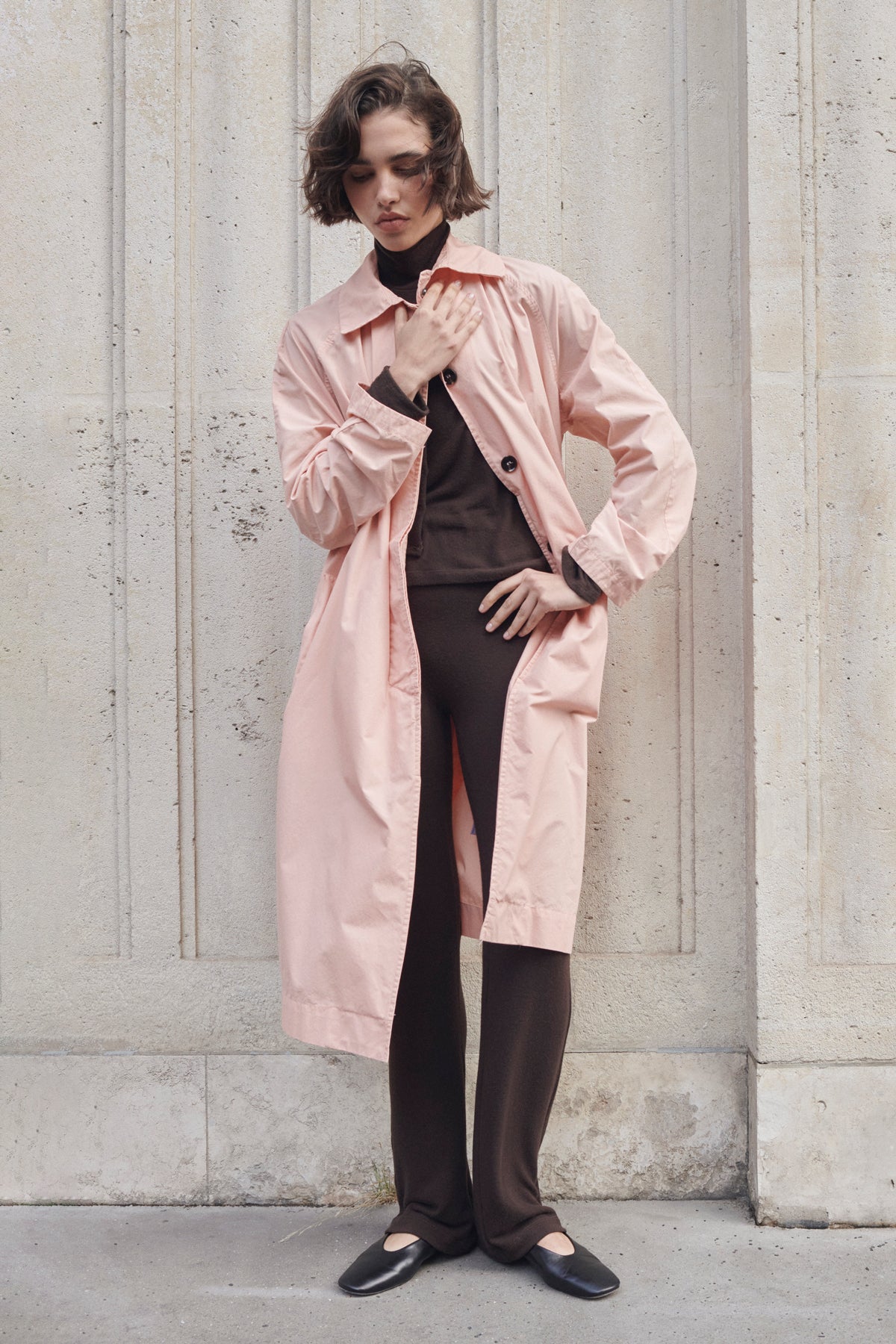 Rosé Muse tippet muffler set coat pink tippet muffler set coat – BUNNY APARTMENT