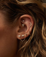 Molten Crescent Stud