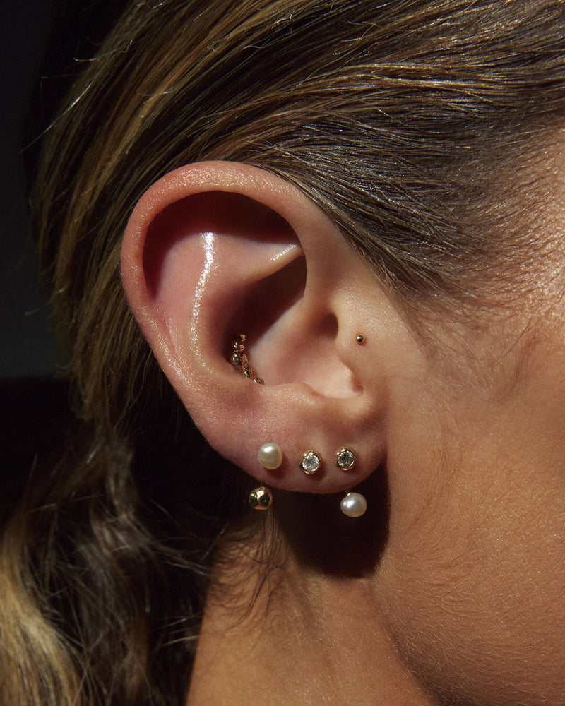 Molten Crescent Stud