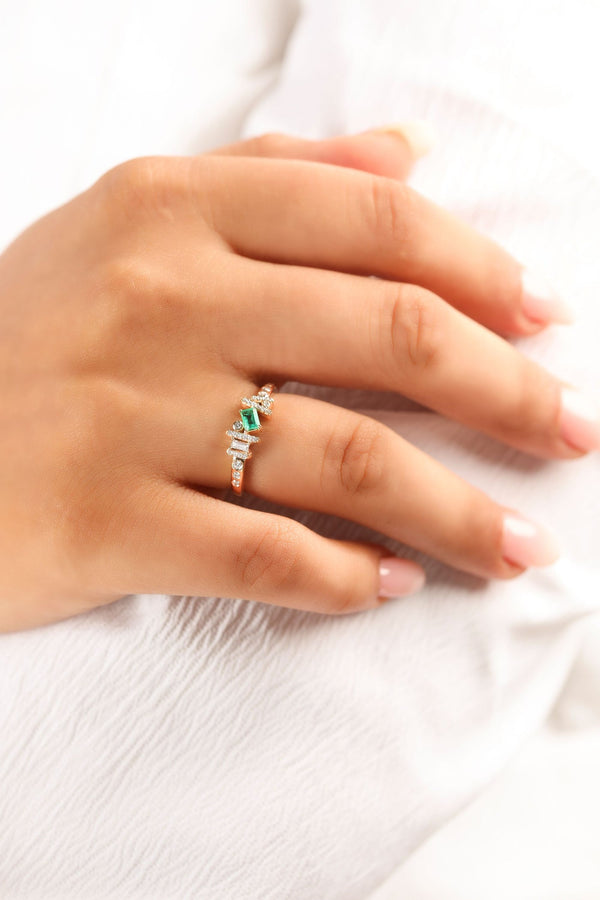 ETHEREAL ANGEL EMERALD RING