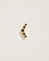 Molten Crescent Stud - Black Diamonds