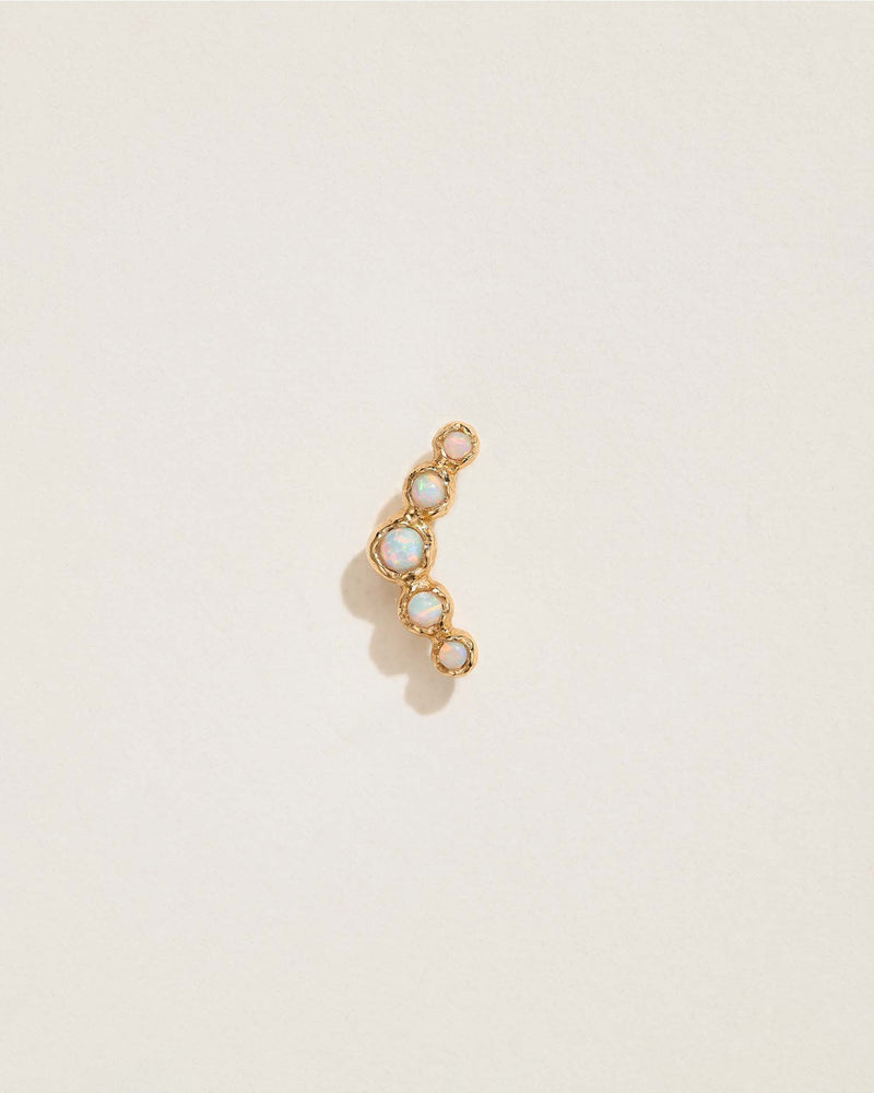 Molten Crescent Stud - Opal