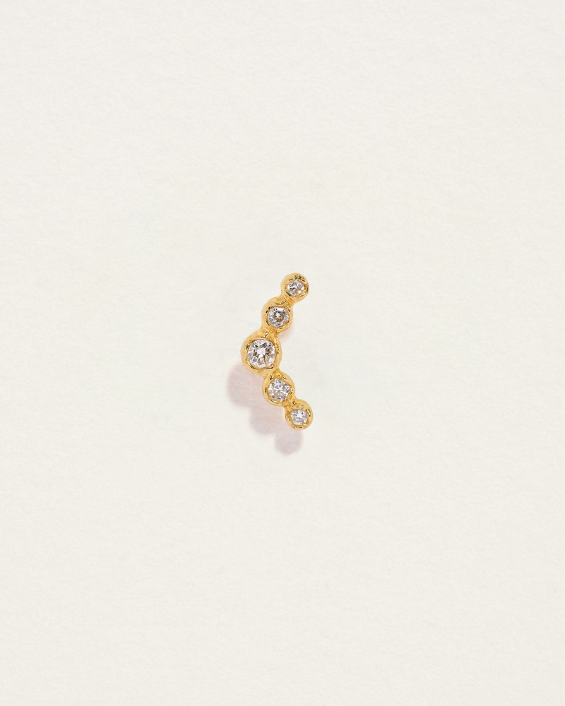 Molten Crescent Stud