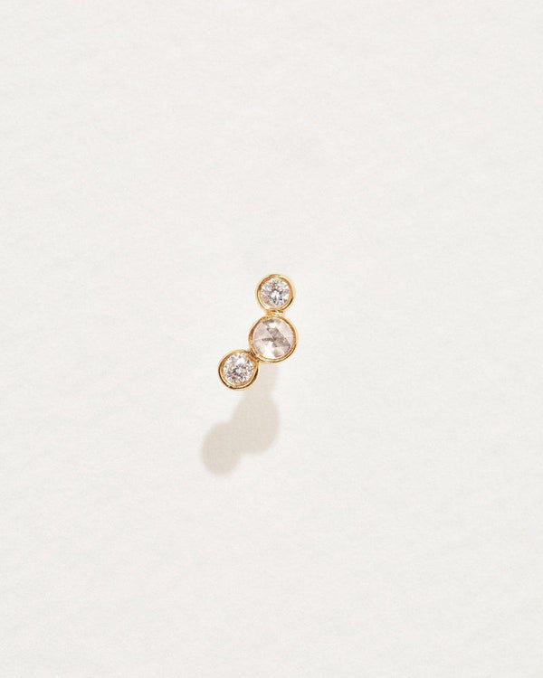 Bezel Set Crescent Stud Diamonds