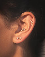 Molten Crescent Stud - Opal