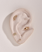Molten Crescent Stud - Opal