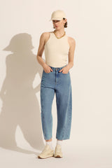 Utah Mid Drop Crotch Wide Leg Jean Heritage