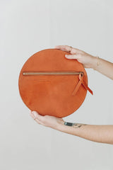The Pleated Clutch - Saddle