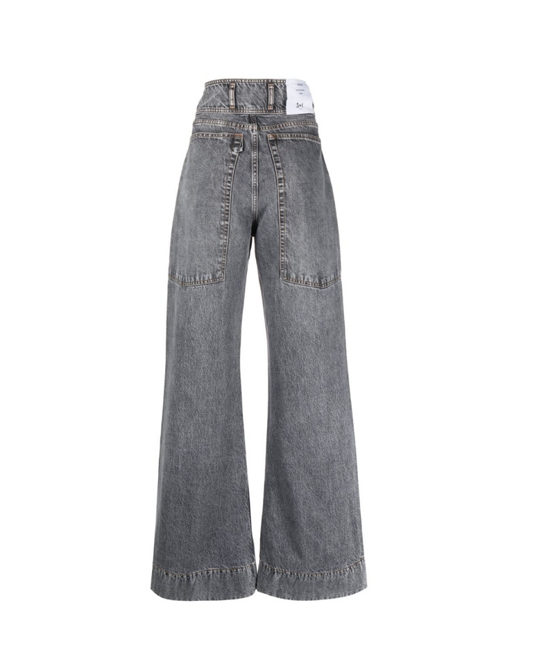 Natalia Bronx - high-rise flared jeans