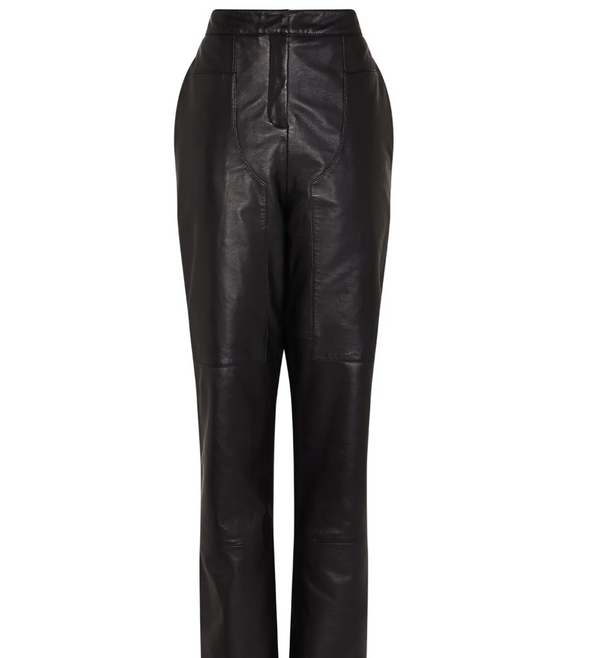 Tia Leather Pant | Black
