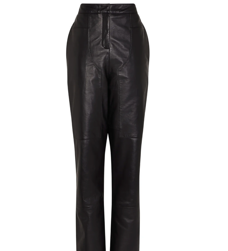 Tia Leather Pant | Black