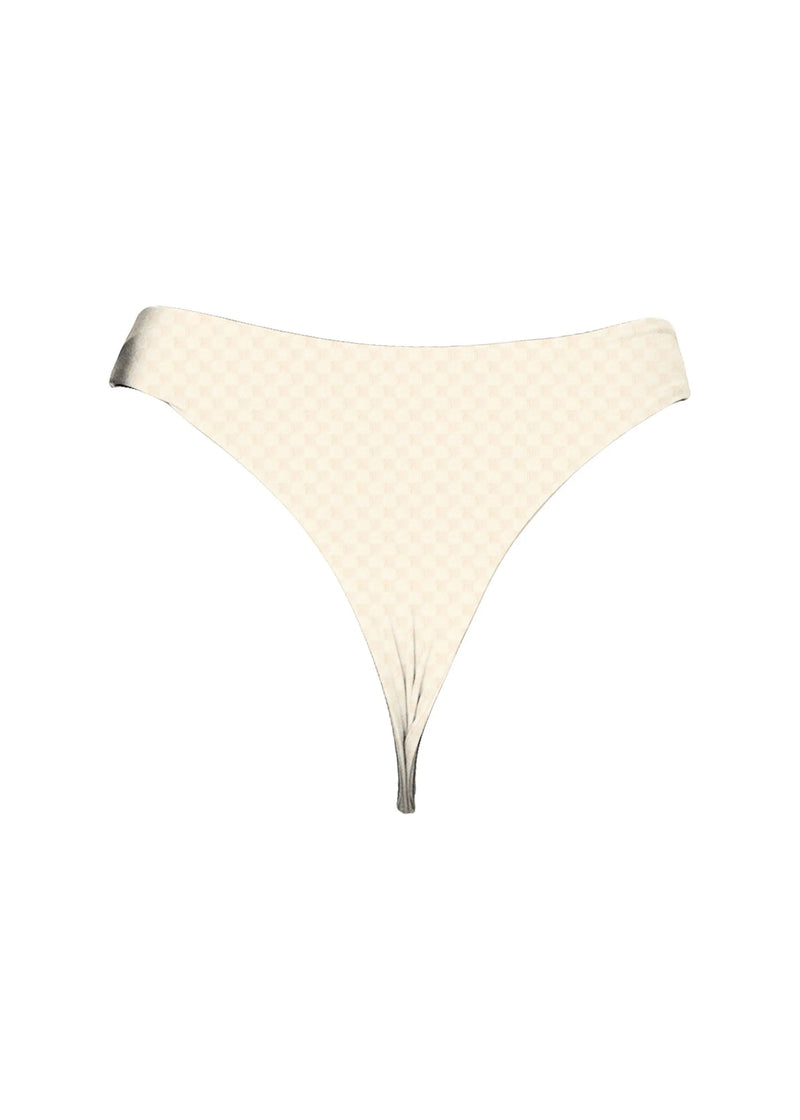 HIGH HIP BOTTOM - Vanilla Terry Check