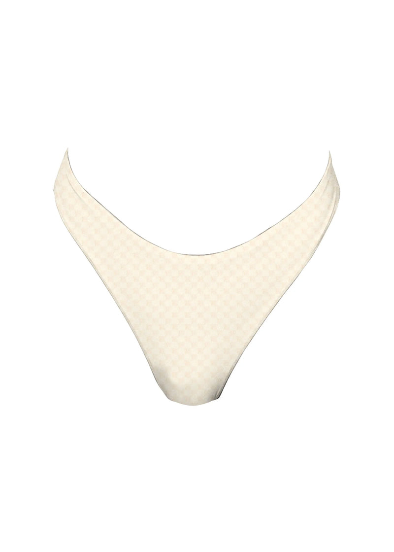 HIGH HIP BOTTOM - Vanilla Terry Check